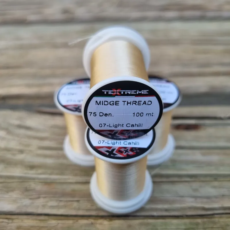 TEXTREME Midge Tying Thread 75dn in 07-Light Cahill-1